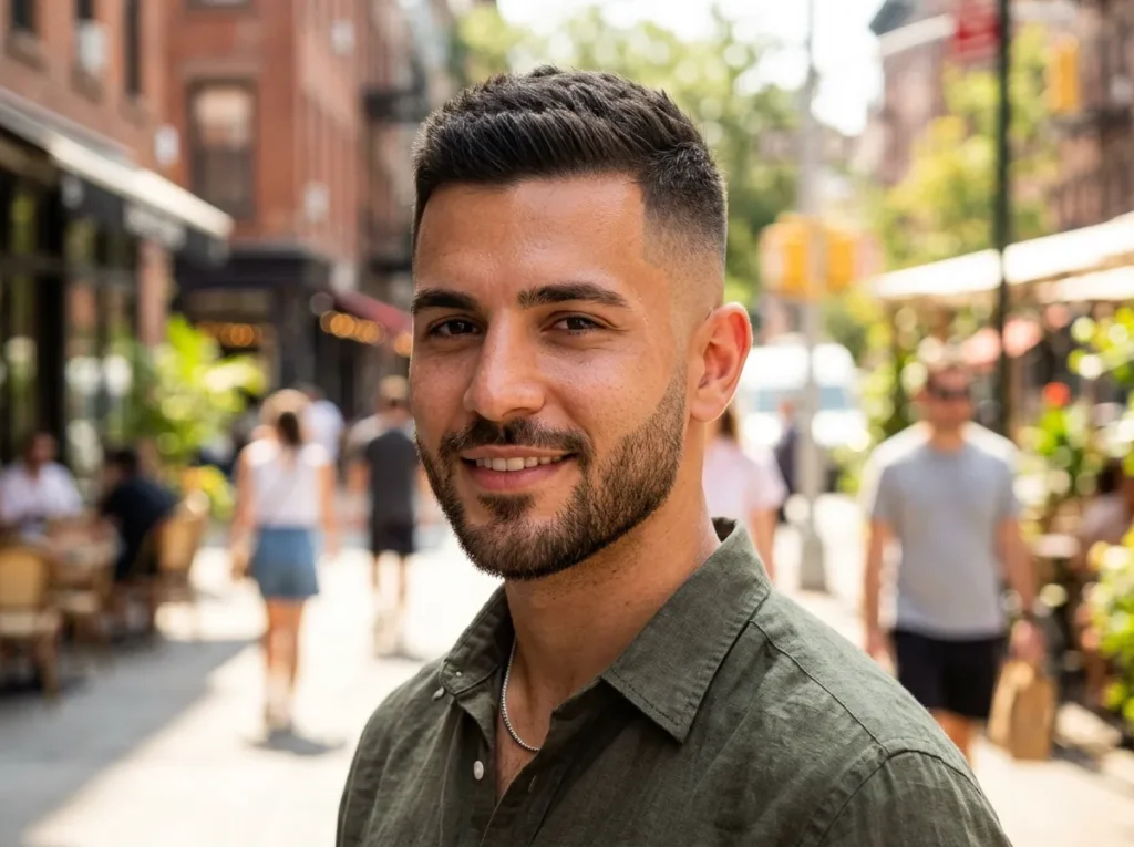 High Fade with Short Beard
