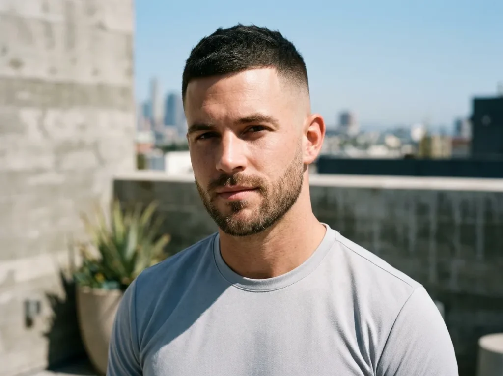 High Skin Fade with Stubble