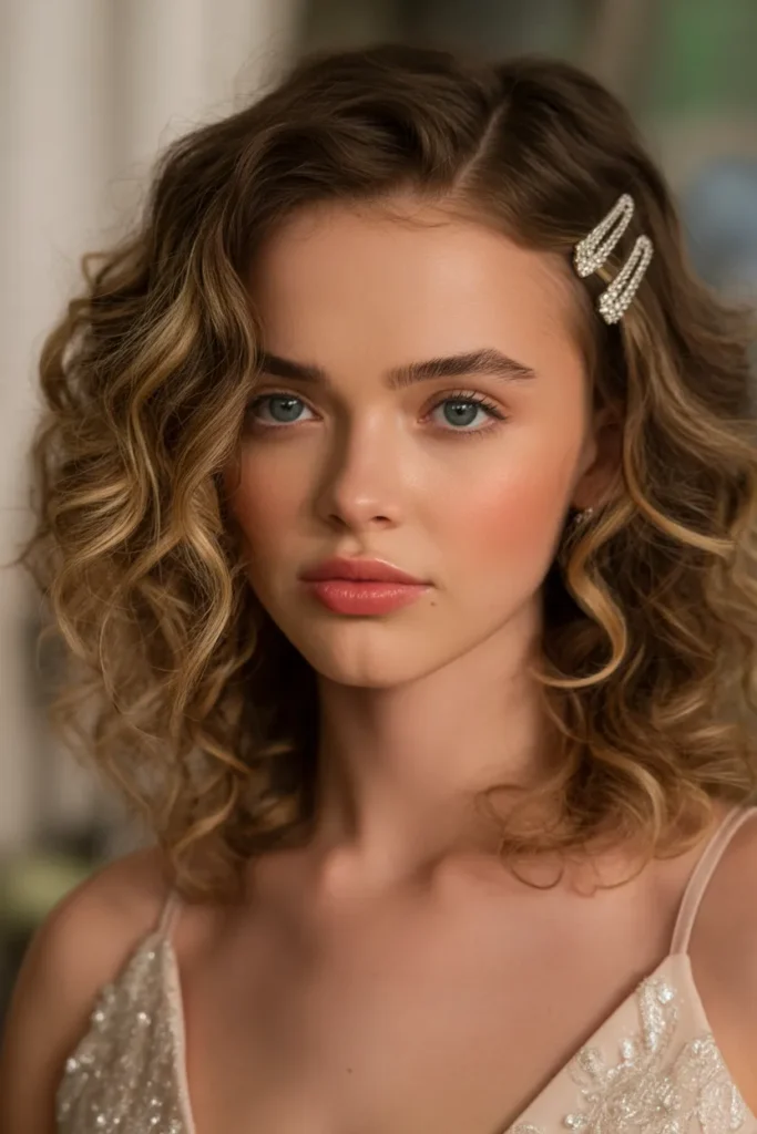 Loose Curly Waves with Clips