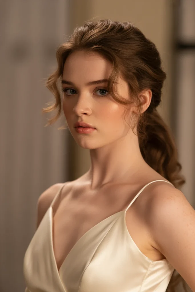 Loose Textured Low Ponytail