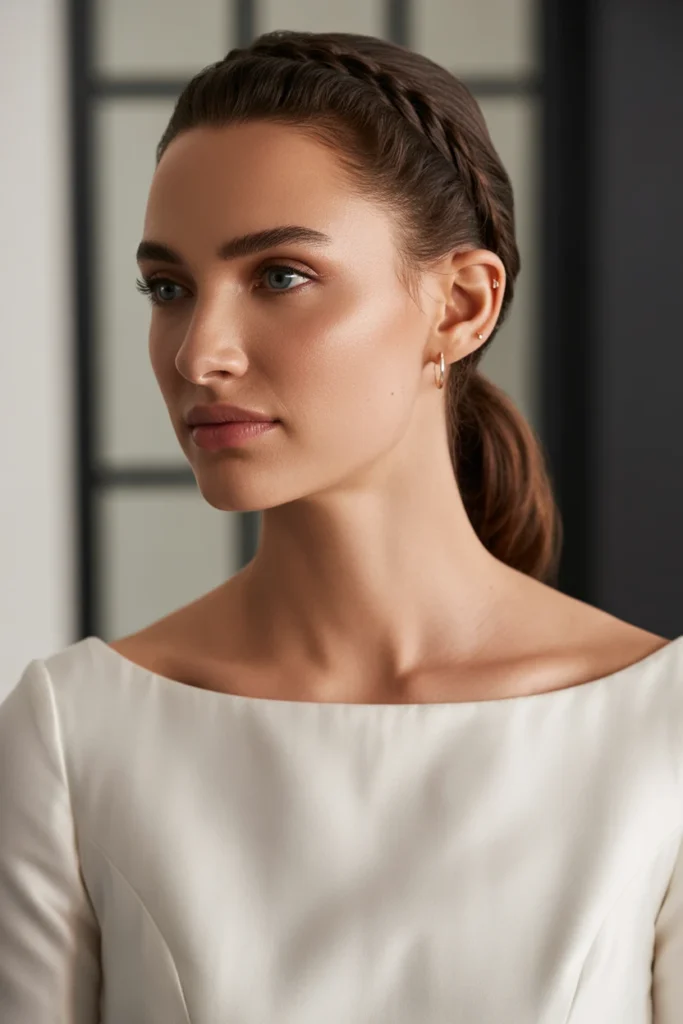 Low Braided Ponytail