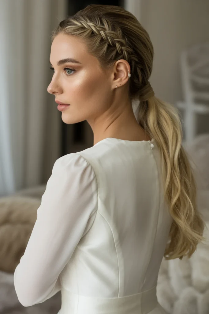 Low Braided Ponytail