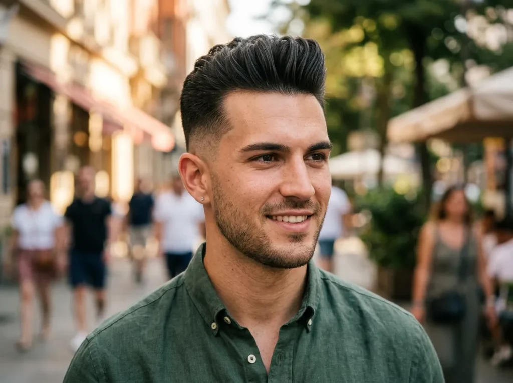 Low Fade with Lifted Front