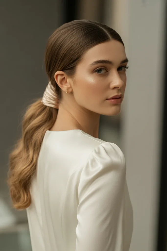 Low Ponytail with Wrapped Base