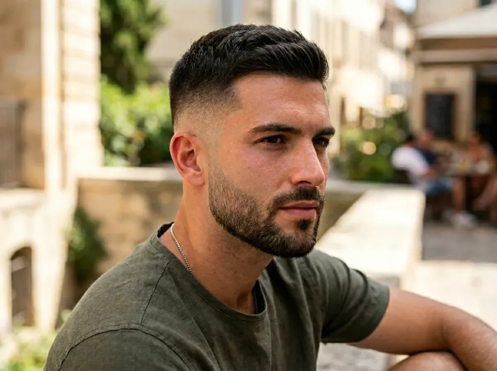Low Skin Fade with Short Beard