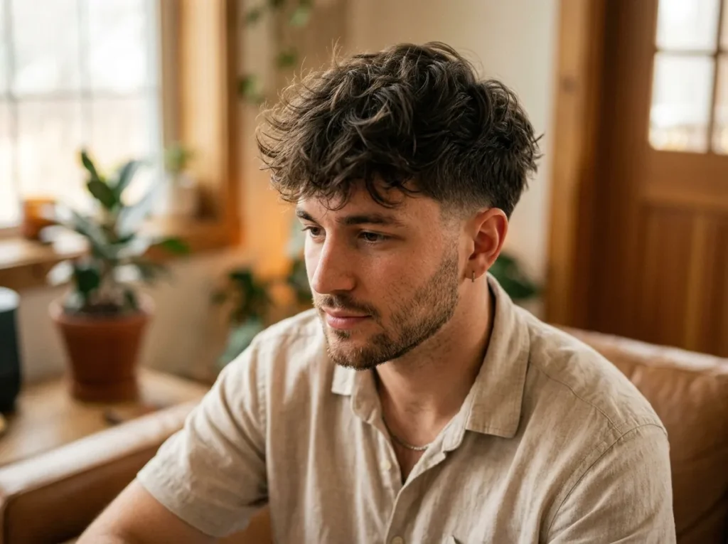 Low Taper Messy Hair