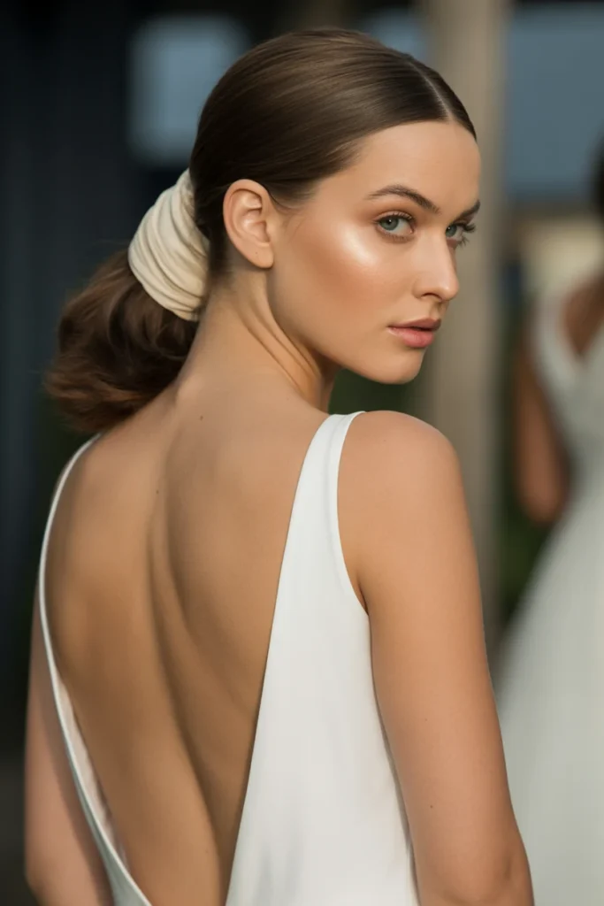 Low Wrapped Ponytail