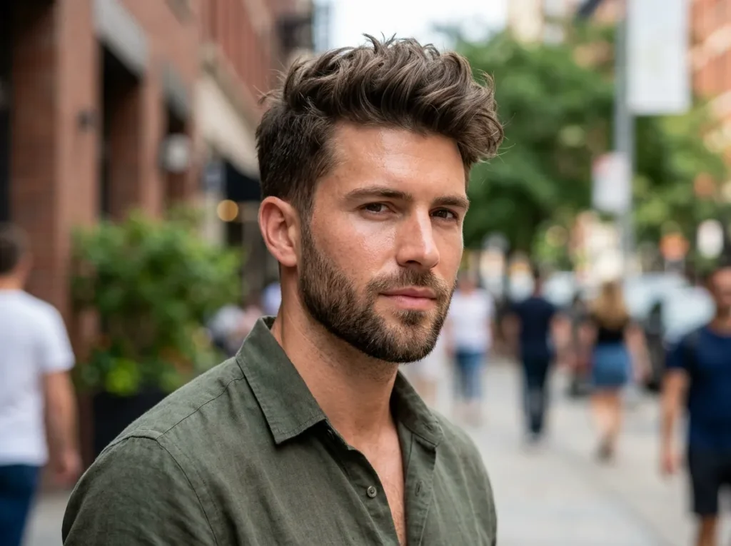 Messy Top with Controlled Beard