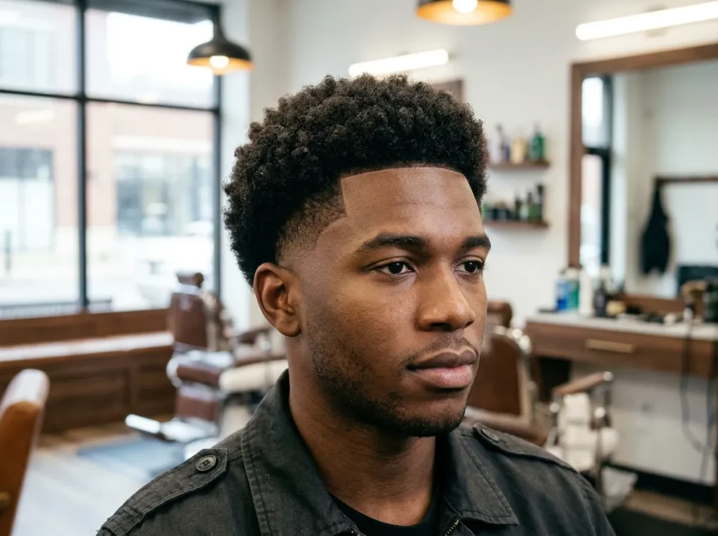 Short Afro Taper Fade