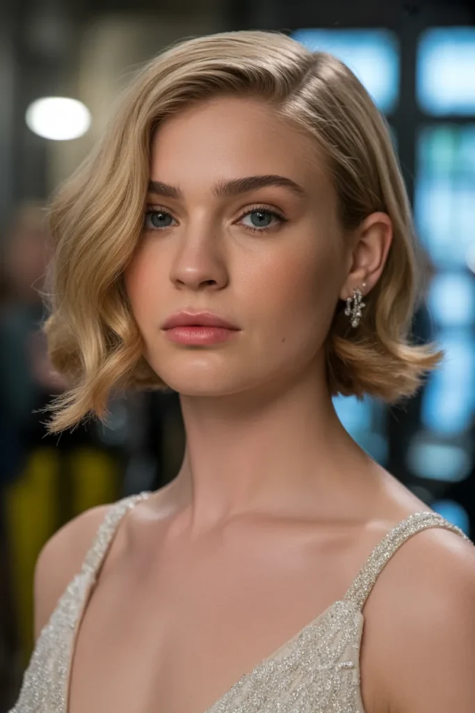 Side-Parted Glam Waves