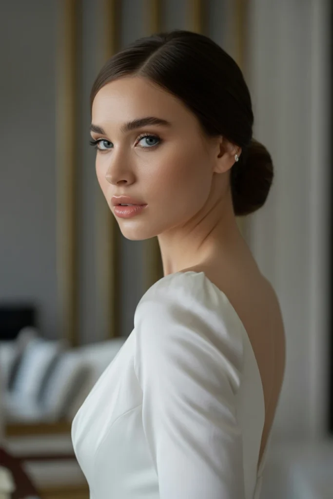 Side-Swept Low Bun