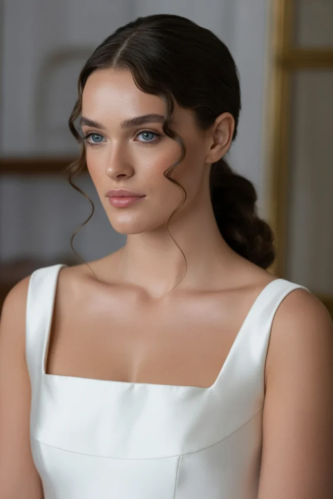 Side-Swept Low Ponytail