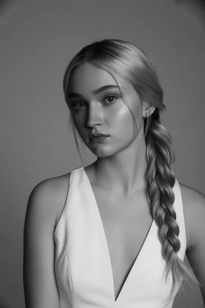 Simple Rope Braid Ponytail