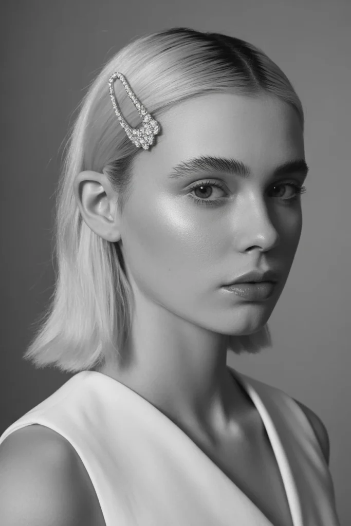 Simple Straight Hair with Hair Clip