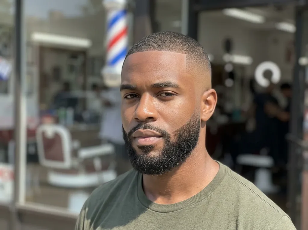 Skin Fade with Beard Line-Up