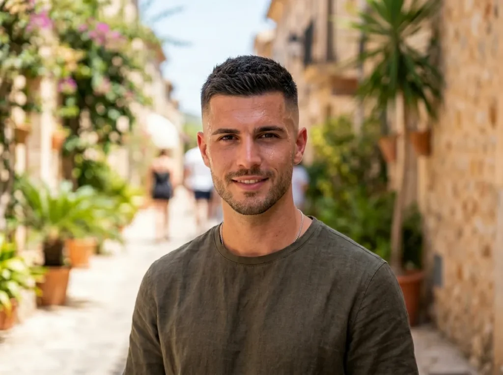 Skin Fade with Light Stubble