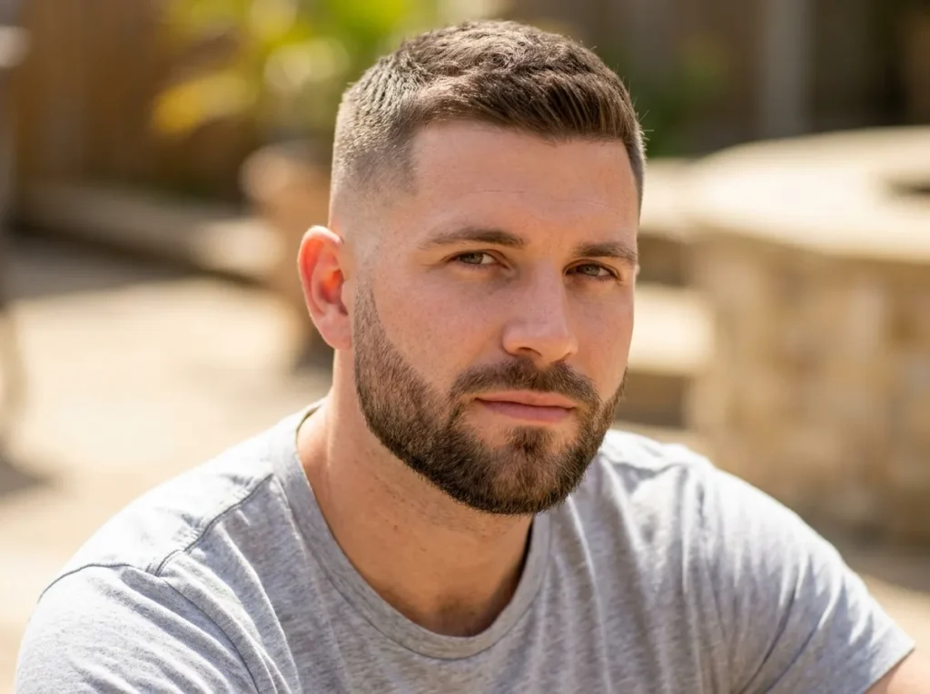 Skin Fade with Short Beard