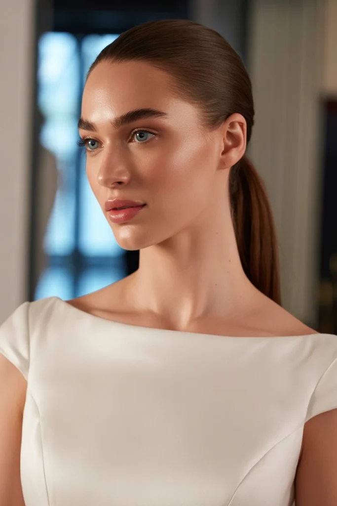 Sleek Side-Part Ponytail