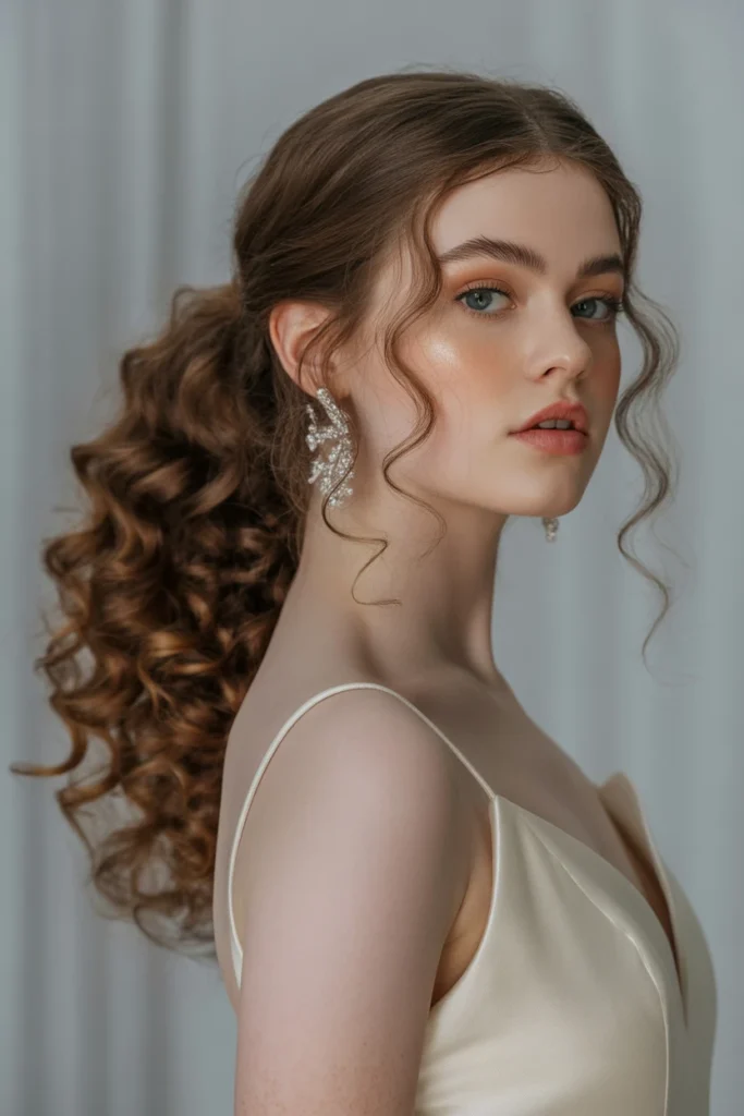 Soft Glam Curly Ponytail