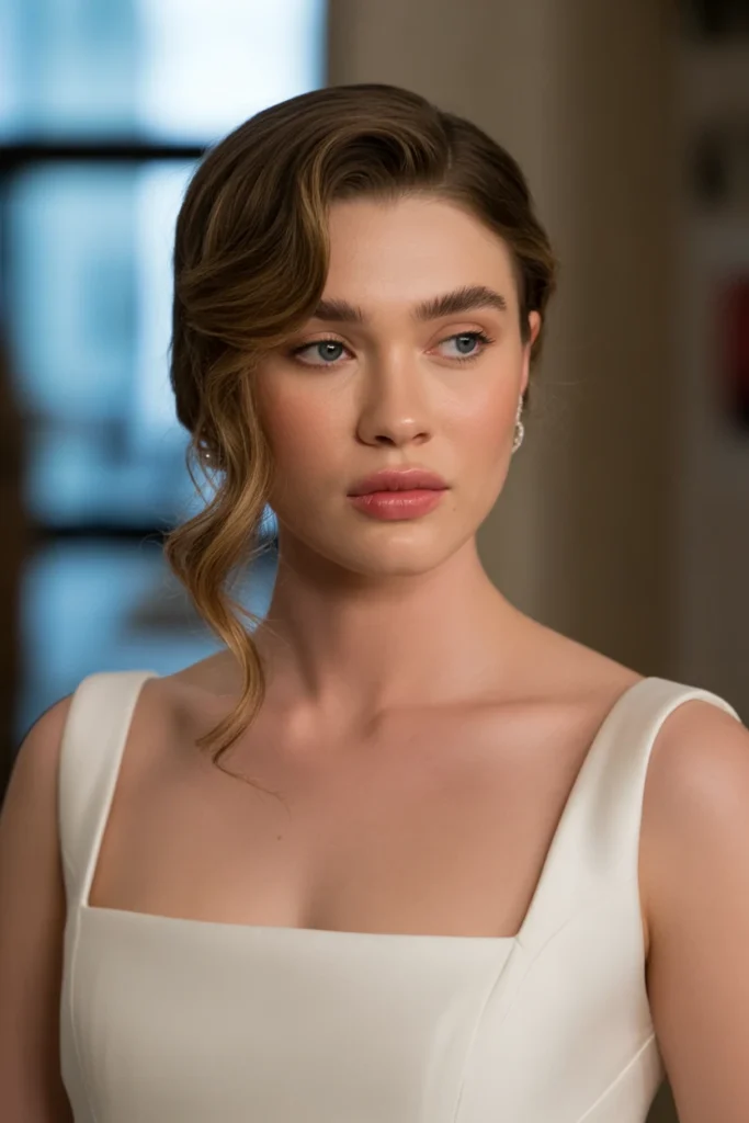 Soft Glam Waves with Side Sweep