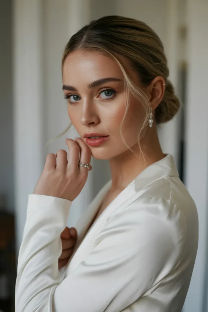 Soft Romantic Bun with Face-Framing Pieces