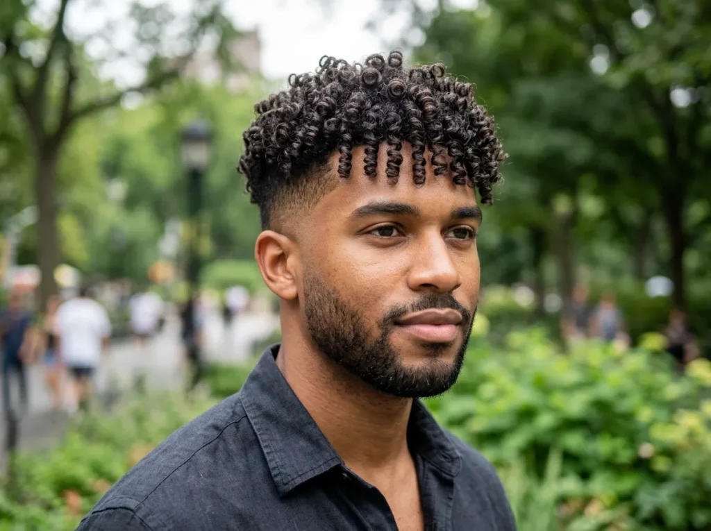 Taper Fade with Defined Ringlets