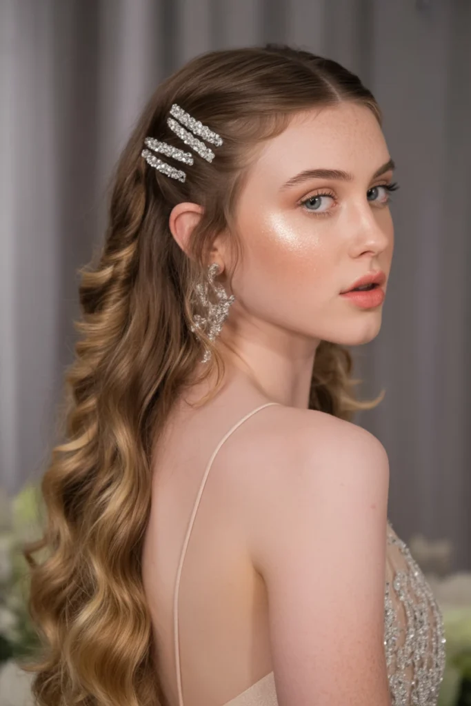 Twisted Half-Up with Sparkle Clips