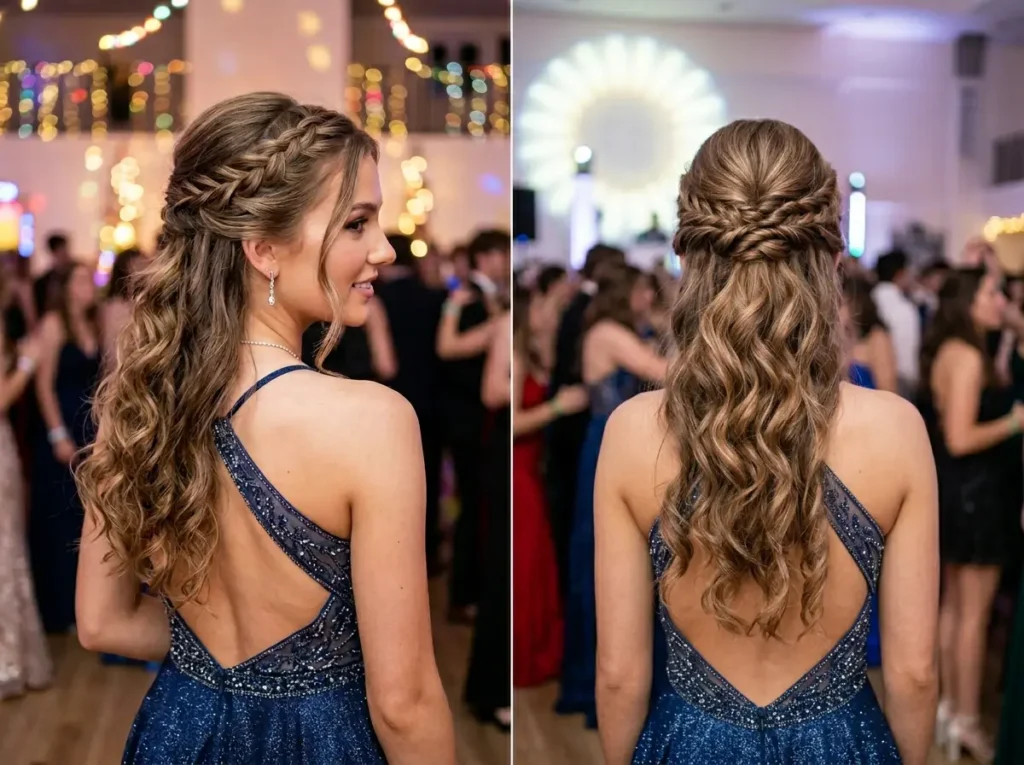 Twisted with Braided Half Up