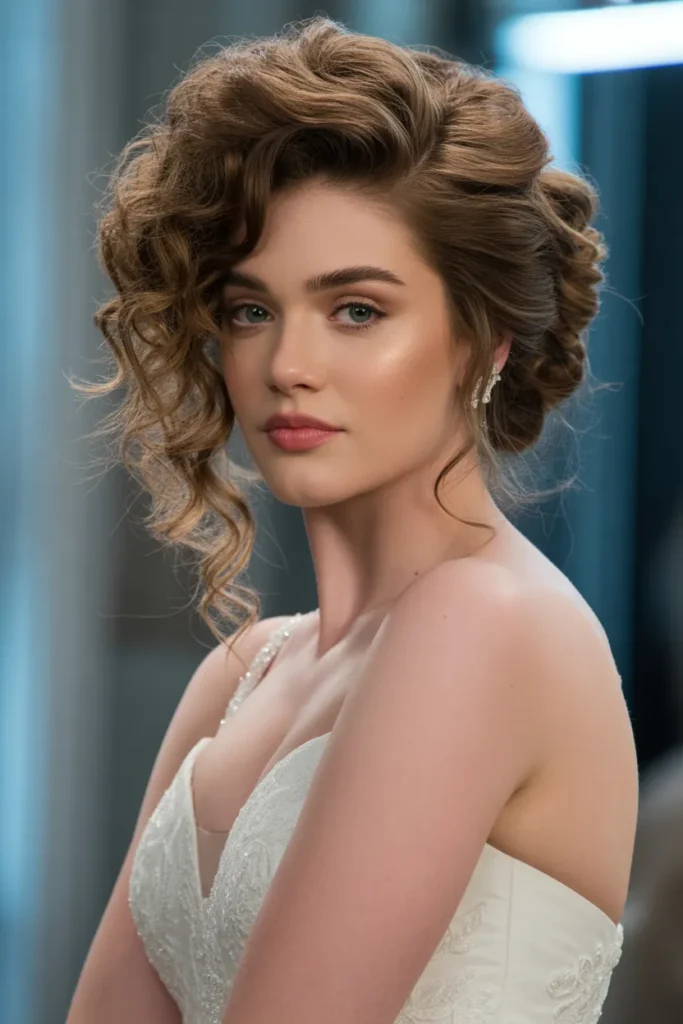 Voluminous Curly Updo
