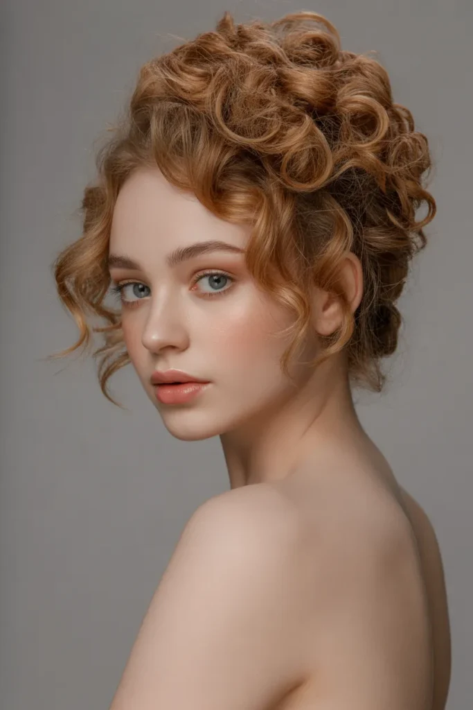 Voluminous Curly Updo