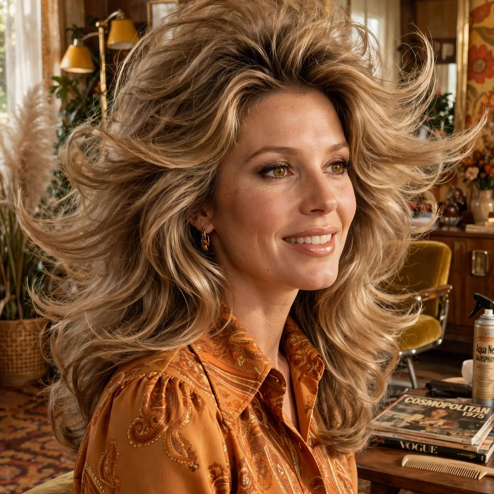20 Iconic 70s Hairstyles for Women Making a Stylish Comeback in 2026: Big Voluminous Blowout