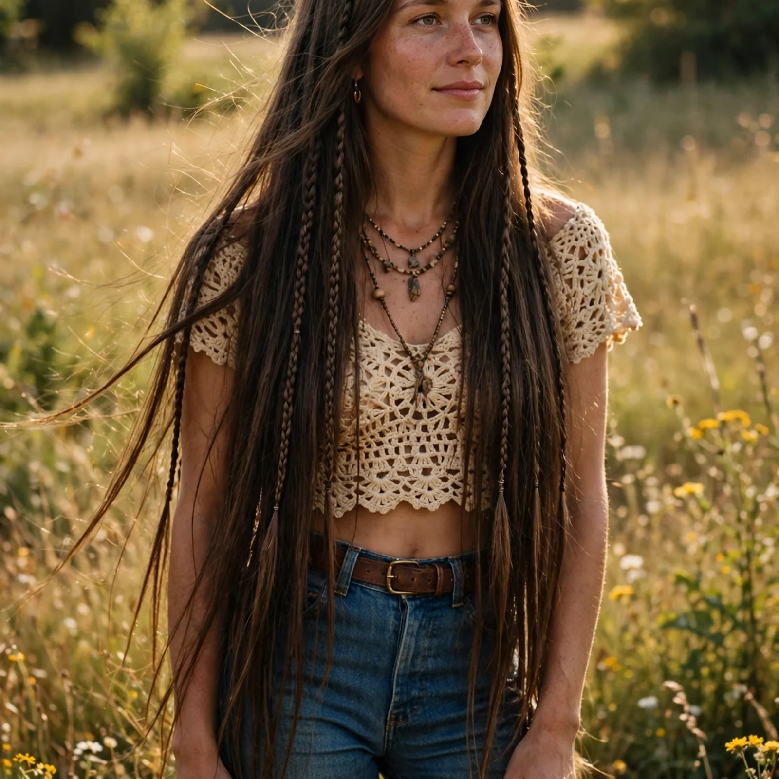 20 Iconic 70s Hairstyles for Women Making a Stylish Comeback in 2026: Long Straight Hair with Braids