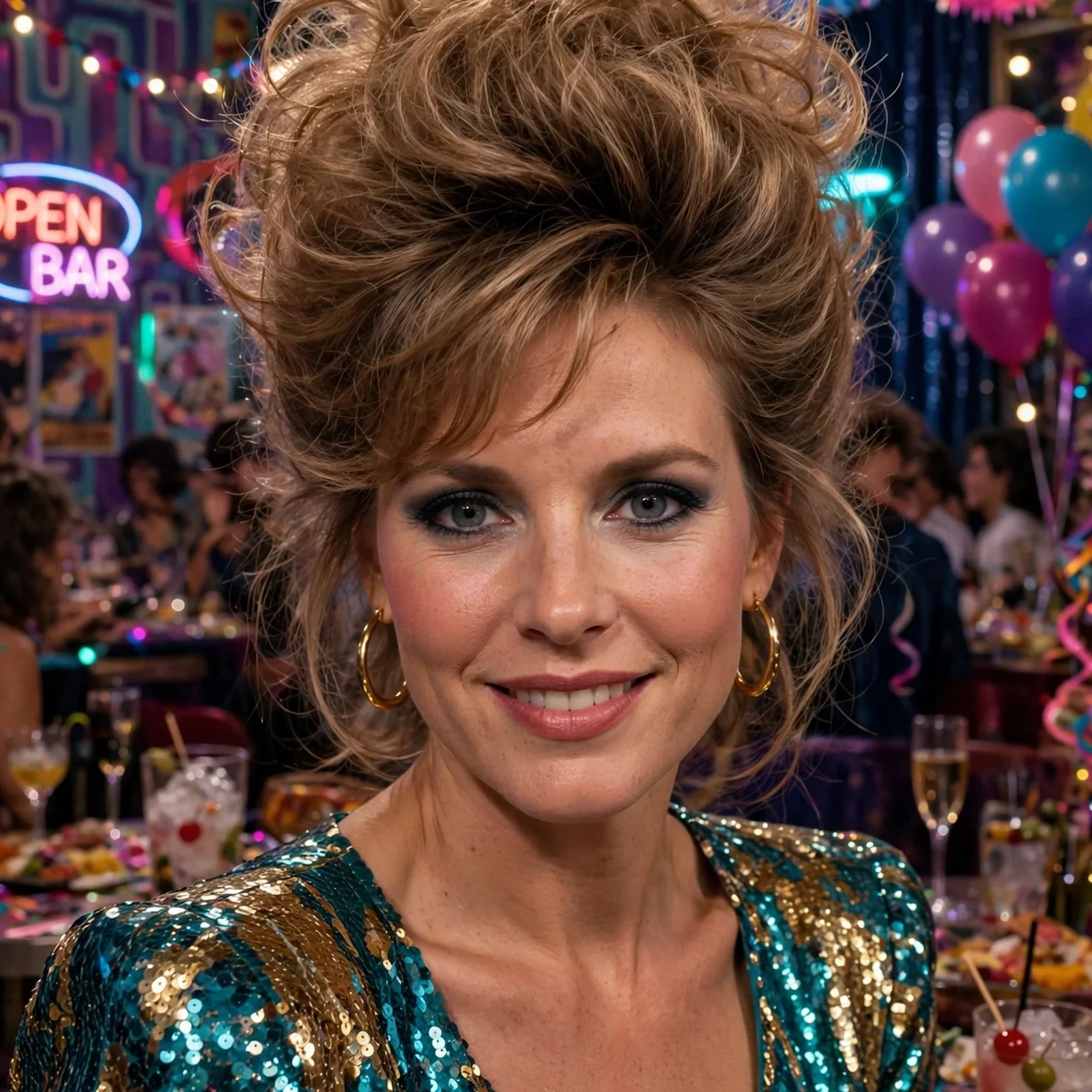 20 Bold 80s Hairstyles for Women That Are Back in Style for 2026: Teased Crown Updo