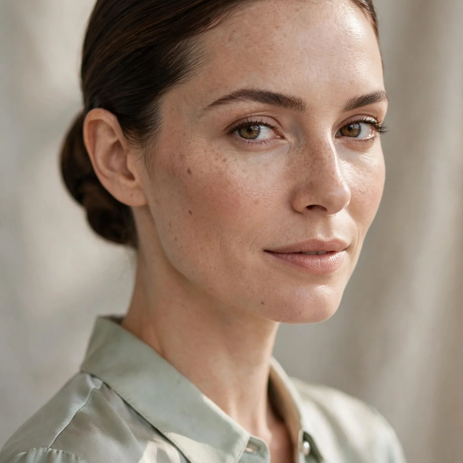 20 Anti-Frizz Hairstyles for Women That Stay Smooth in Humid Weather All Day: Sleek Low Bun
