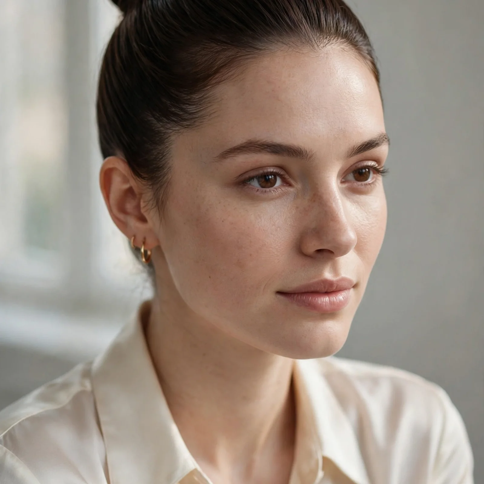 20 Anti-Frizz Hairstyles for Women That Stay Smooth in Humid Weather All Day: Sleek Top Knot