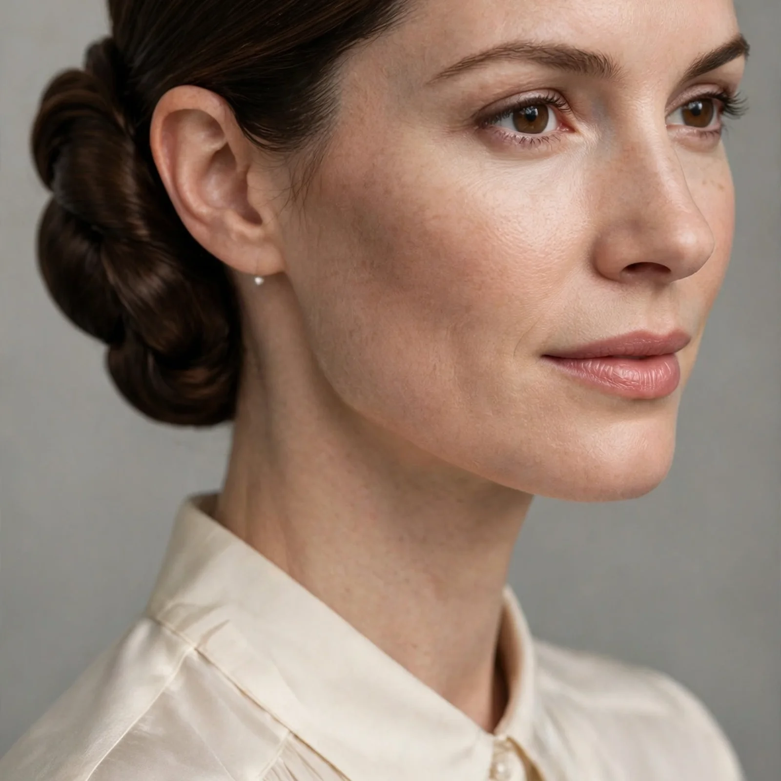 20 Anti-Frizz Hairstyles for Women That Stay Smooth in Humid Weather All Day: Polished Chignon