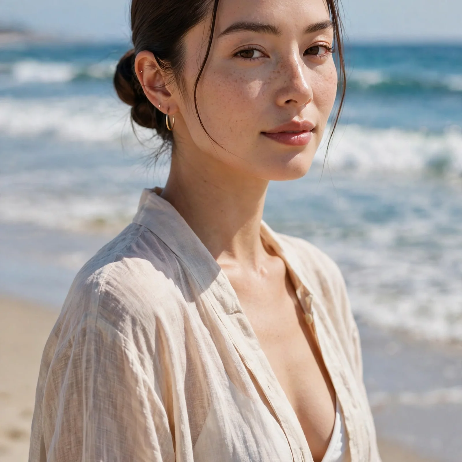 25 Beach Hairstyles for Women That Stay Neat in Wind & Humidity: Sleek Low Beach Bun