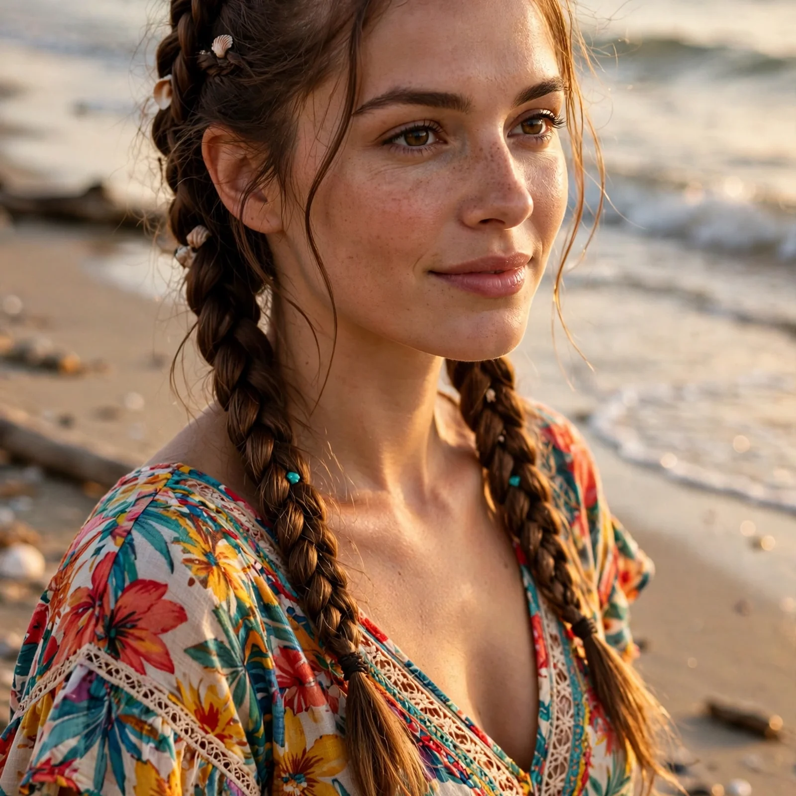 25 Beach Hairstyles for Women That Stay Neat in Wind & Humidity: Double Dutch Beach Braids