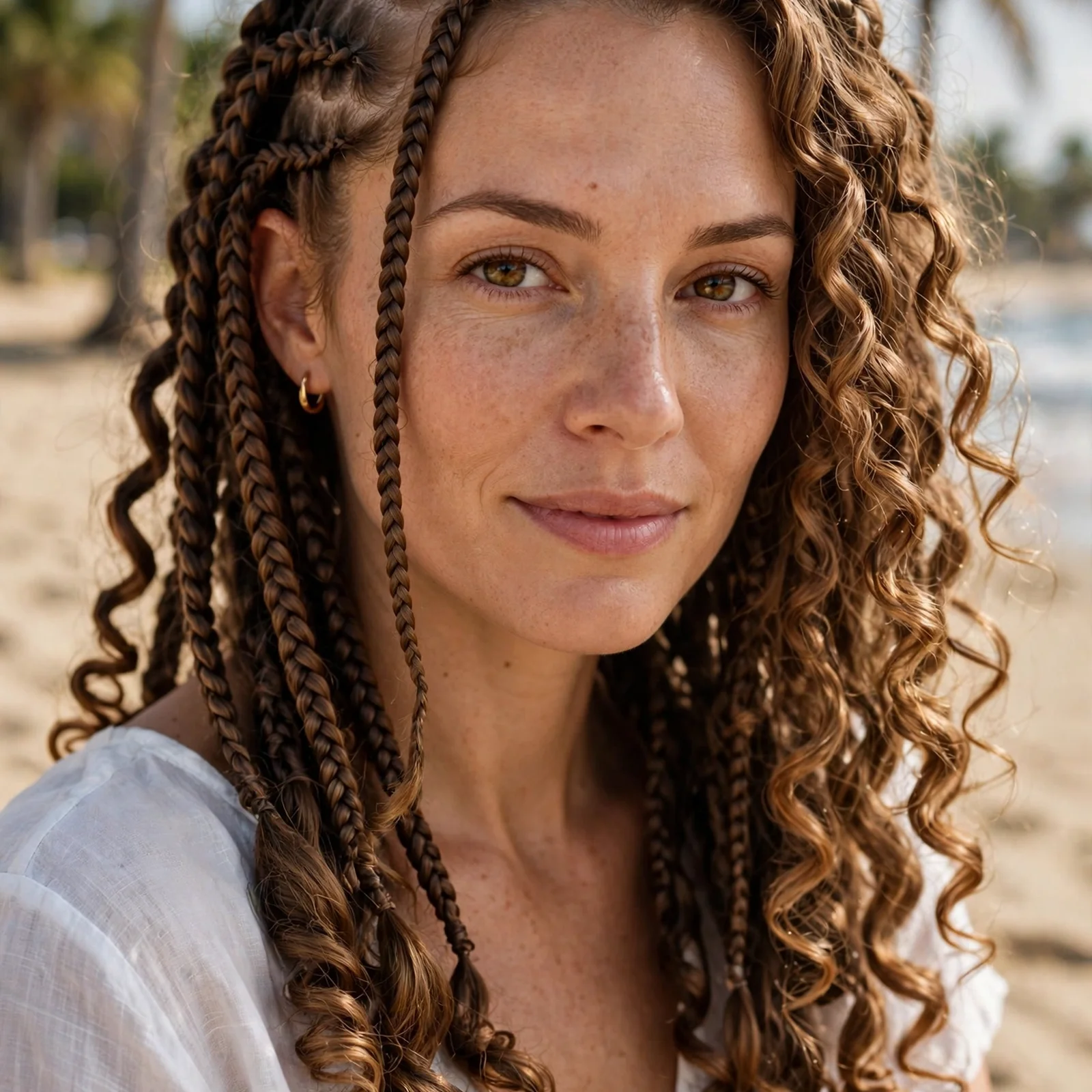 25 Beach Hairstyles for Women That Stay Neat in Wind & Humidity: Heatless Beach Curl Braids