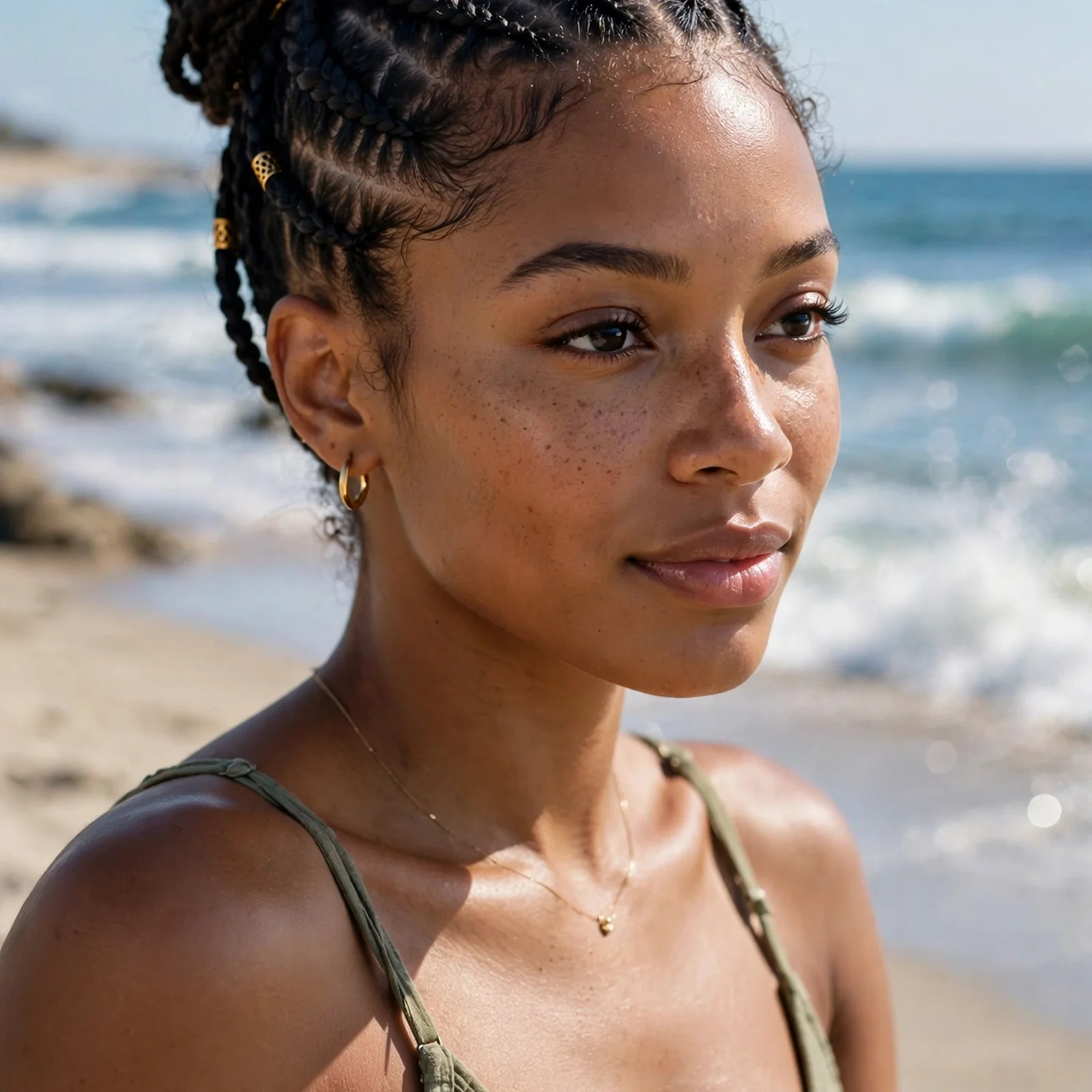 25 Beach Hairstyles for Women That Stay Neat in Wind & Humidity: Protective Braided Beach Updo