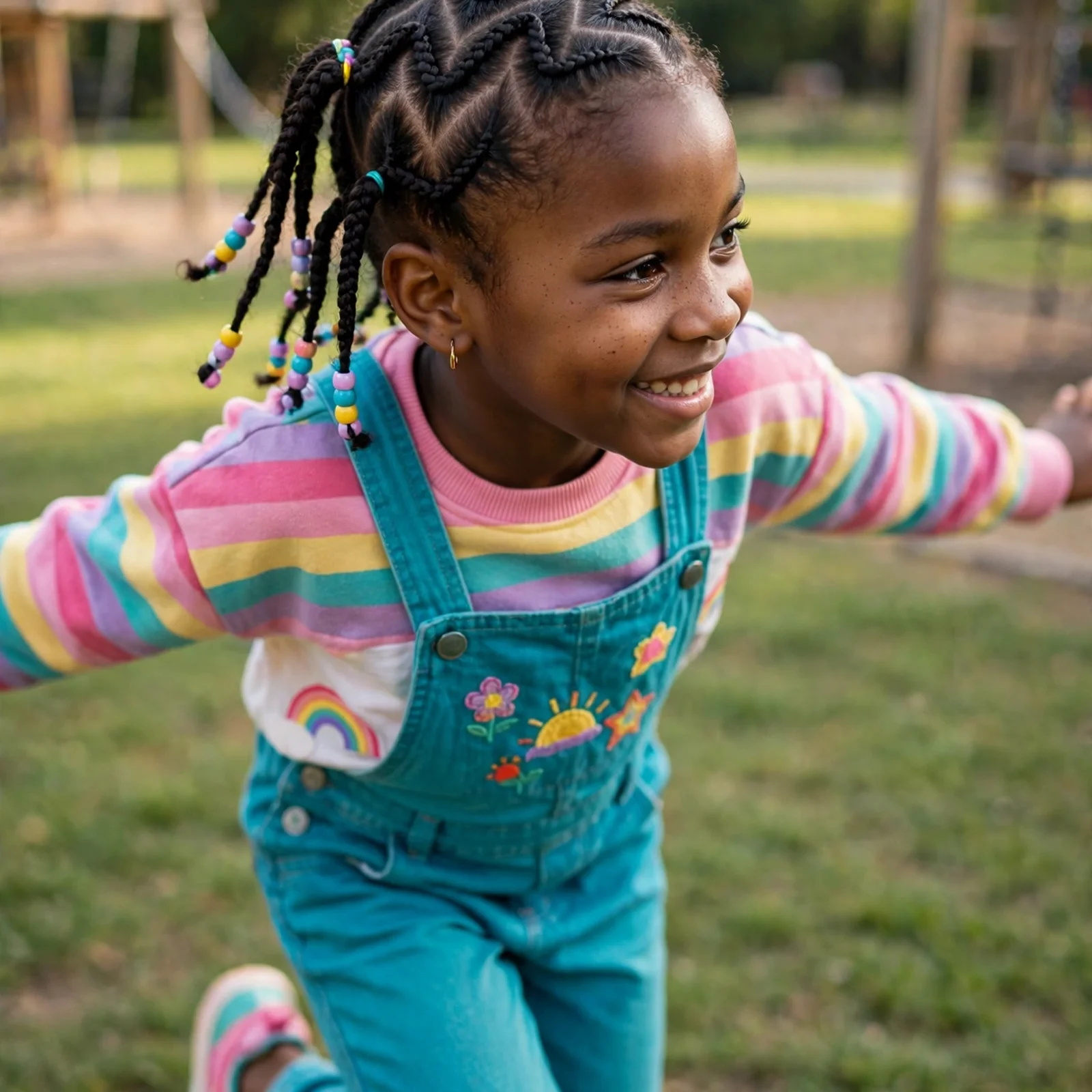 20 Adorable Black Kids Braids Hairstyles for Little Girls In 2026: Zigzag Part Cornrows