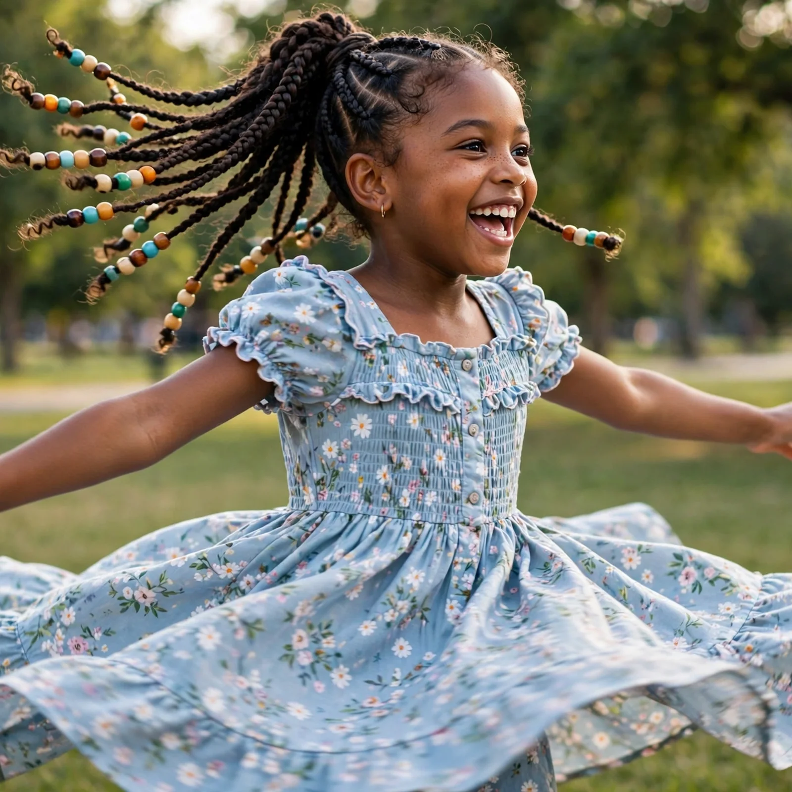 20 Adorable Black Kids Braids Hairstyles for Little Girls In 2026: Braided Ponytail with Beads