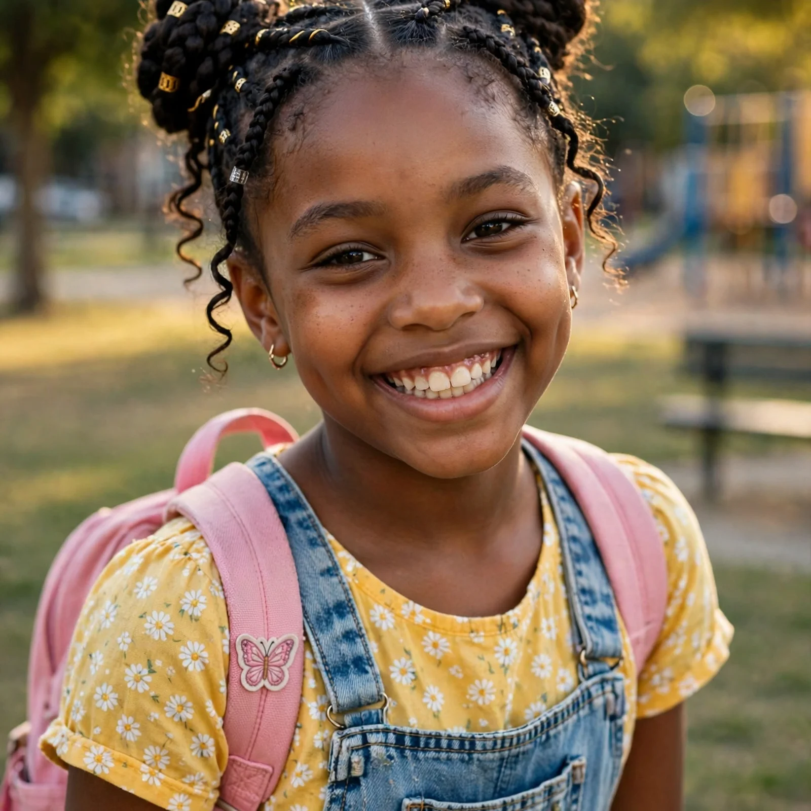 20 Adorable Black Kids Braids Hairstyles for Little Girls In 2026: Double Bun Braids