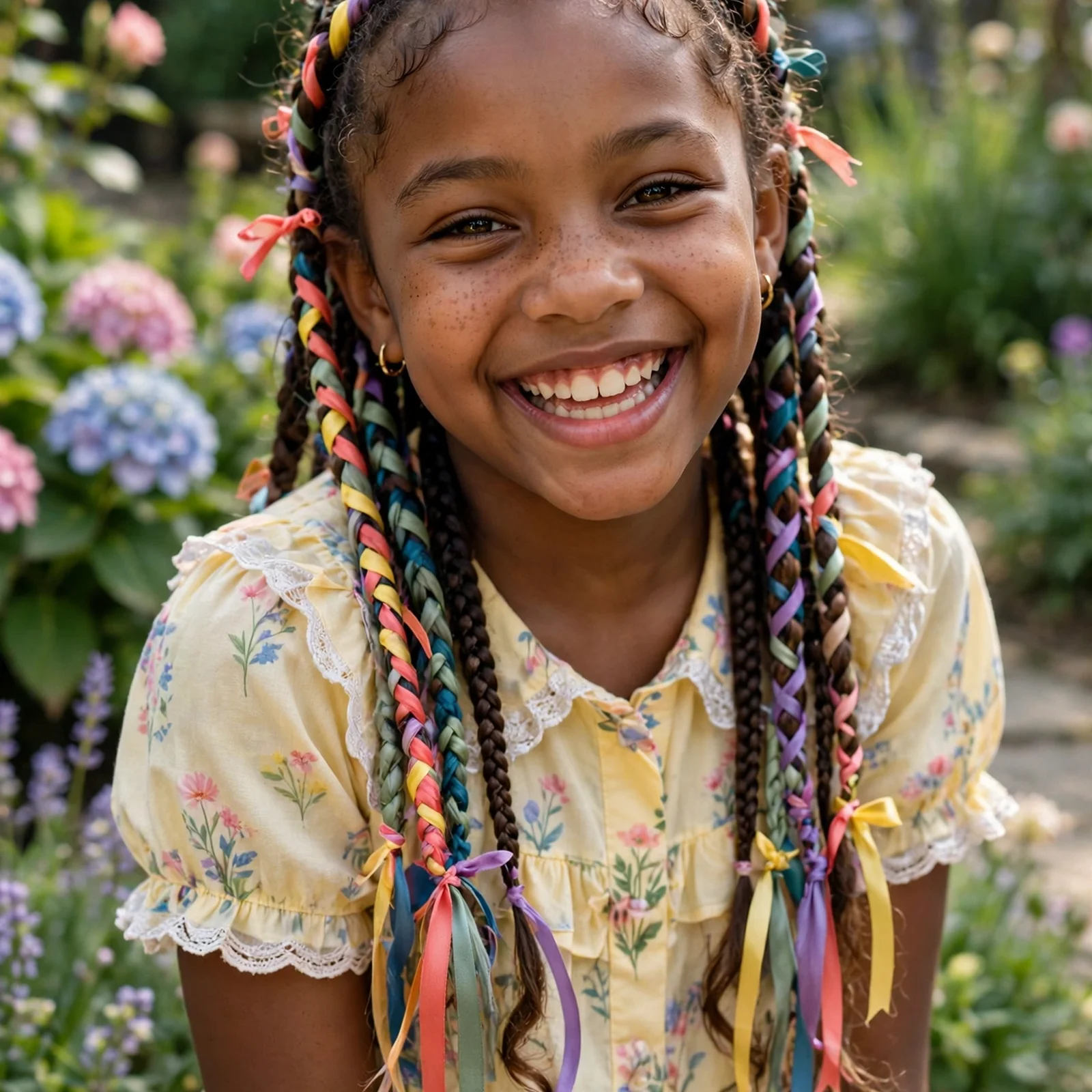 20 Adorable Black Kids Braids Hairstyles for Little Girls In 2026: Braids with Ribbon Weave