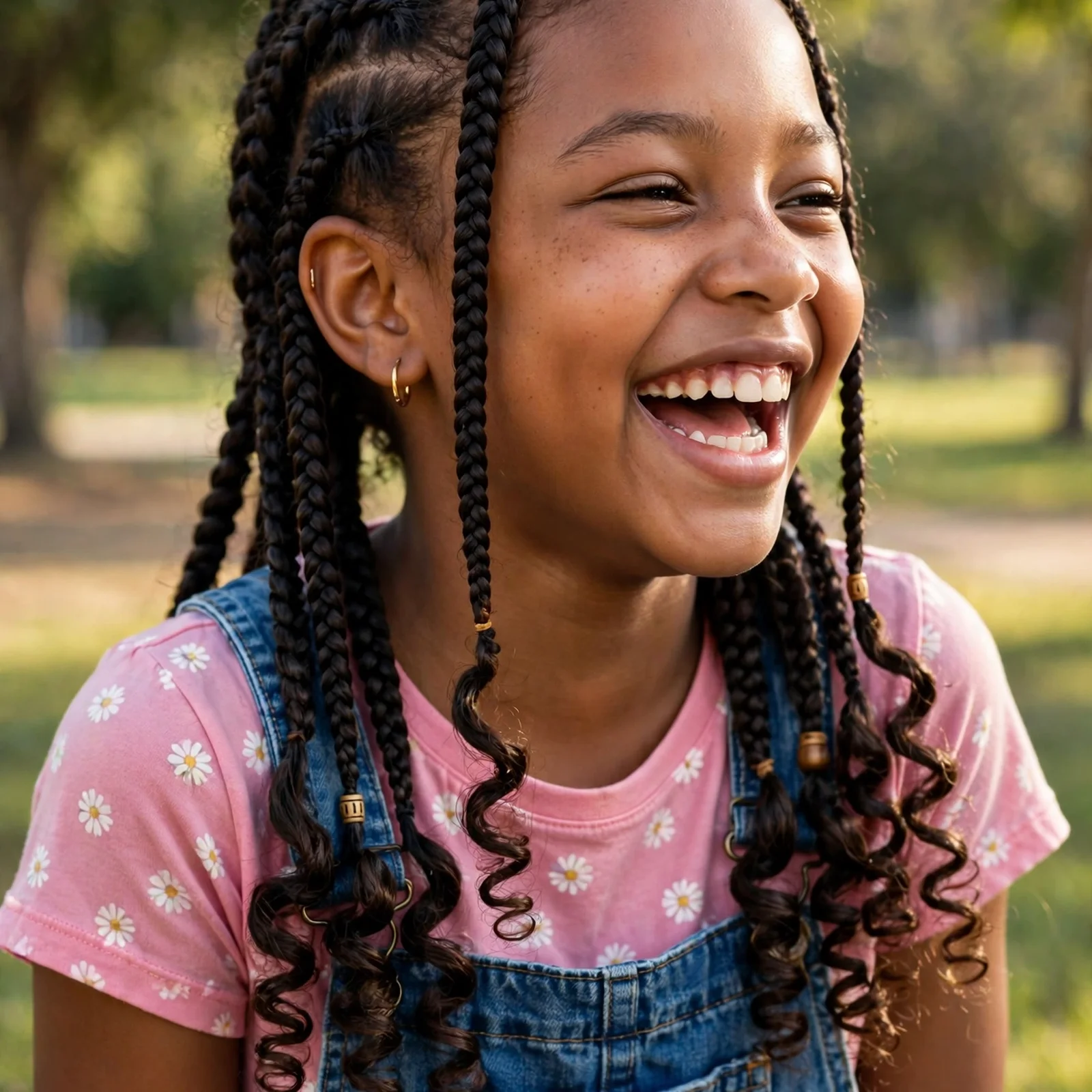 20 Adorable Black Kids Braids Hairstyles for Little Girls In 2026: Curly Ends Braids