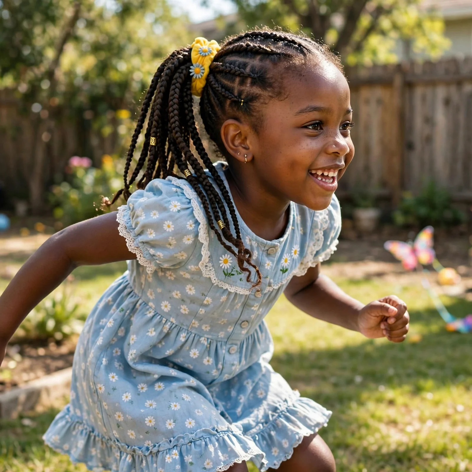 20 Adorable Black Kids Braids Hairstyles for Little Girls In 2026: Side Ponytail Braids