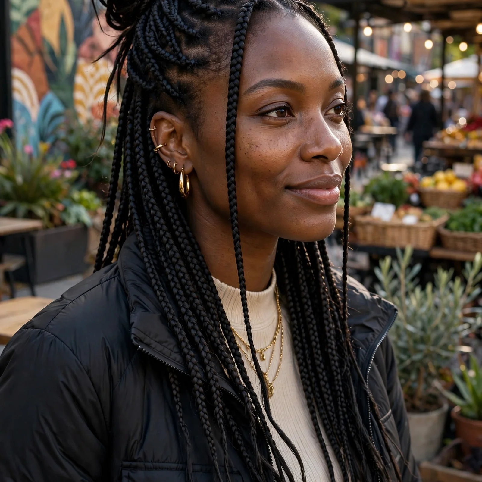 20 Stunning Box Braids Hairstyles for Women You'll Want to Try in 2026: Half-Up Half-Down Box Braids