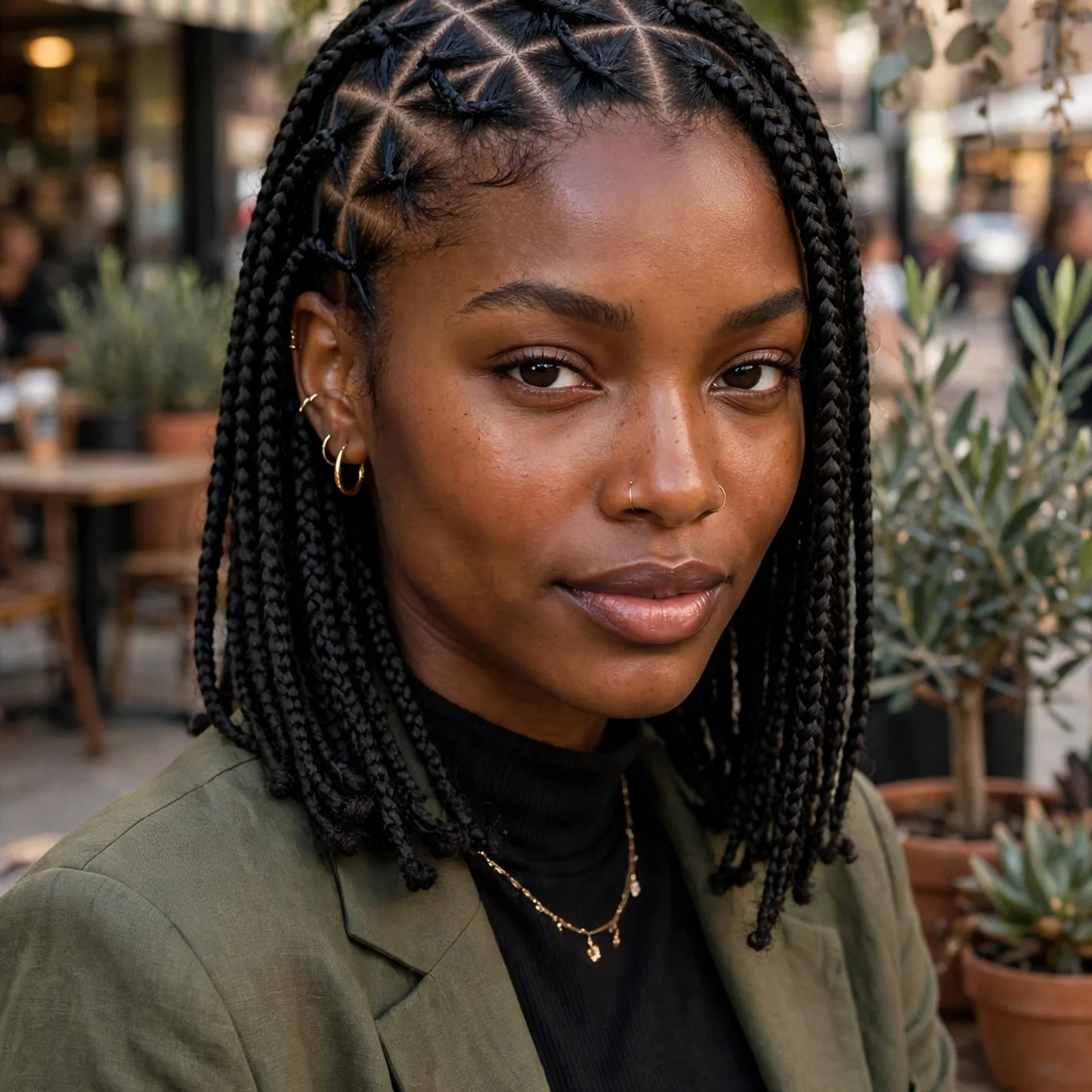 20 Stunning Box Braids Hairstyles for Women You'll Want to Try in 2026: Triangle Part Box Braids