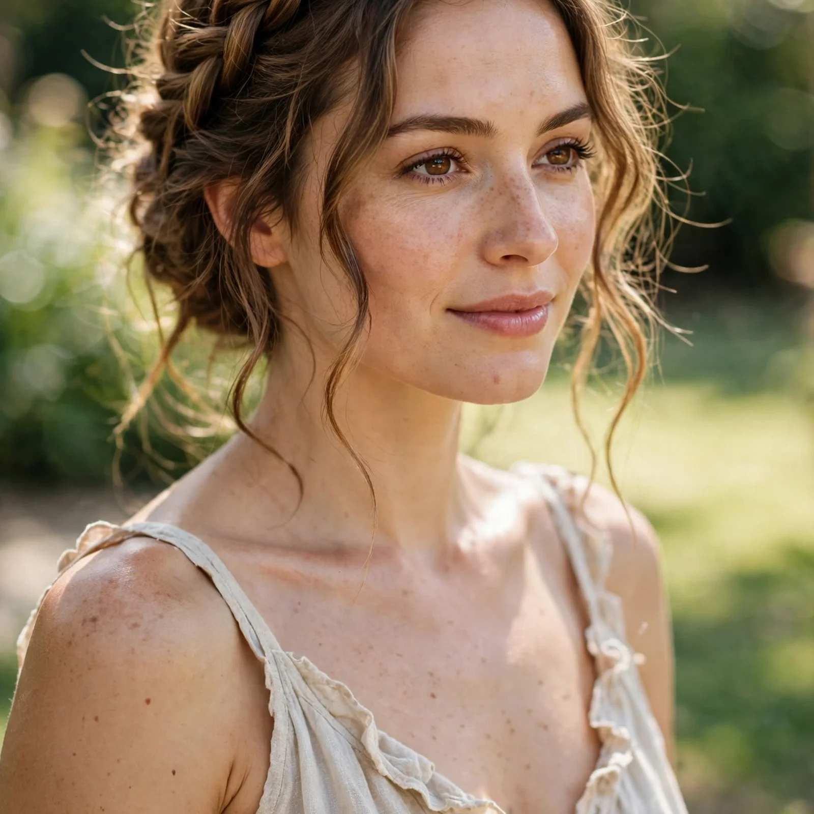 20 Defined Hairstyles for Wavy Hair Women That Stay Effortless in Summer: Soft Braided Wavy Crown