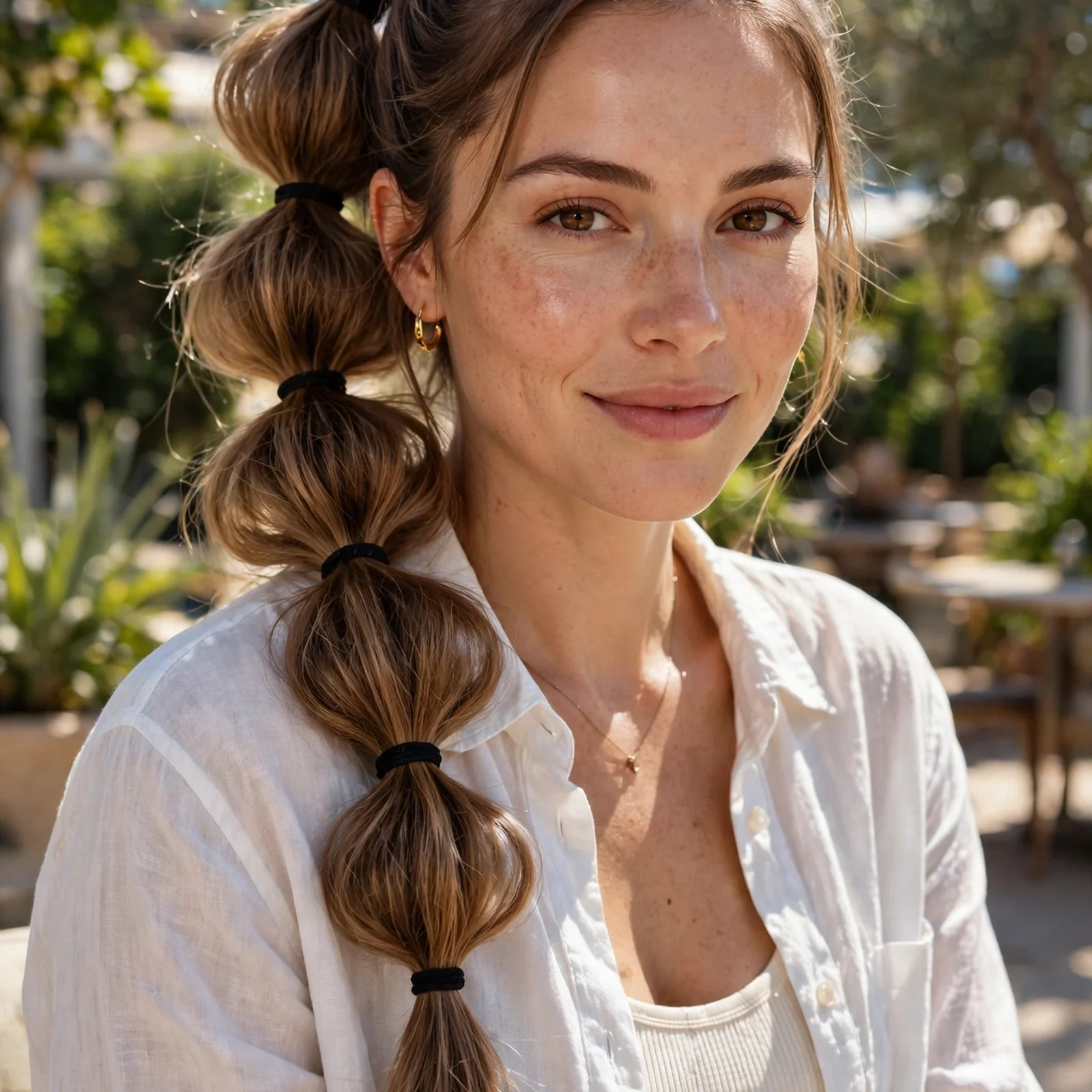 20 Effortless Summer Hairstyles for Women That Stay Intact in Heat: Bubble Ponytail